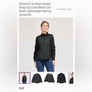 Woolrich Black Quilted Puffer Jacket